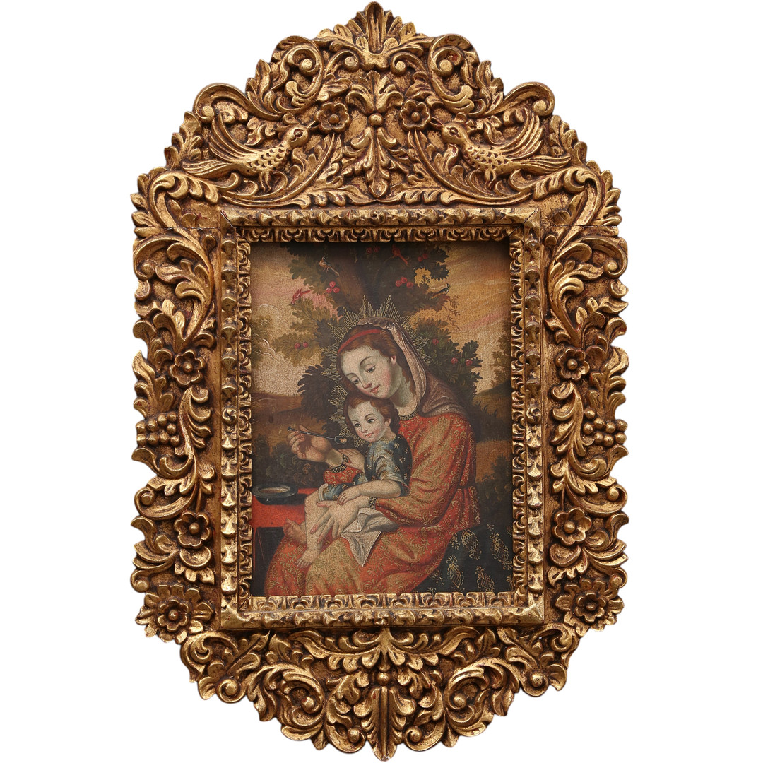 CUZCO SCHOOL, LATE 19TH CENTURY. Madonna and Child.