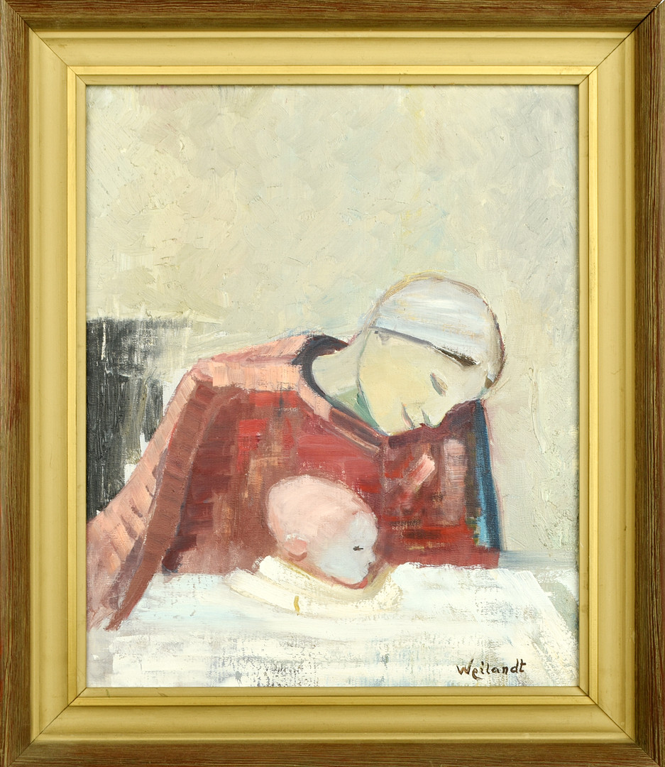 OIDENTIFIERAD KONSTNÄR. Olja på duk, signerad Weilandt, 1900-tal.