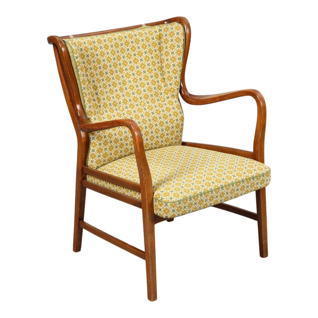 Dansk design. Lænestol af bøgetræ, 1940'erne.