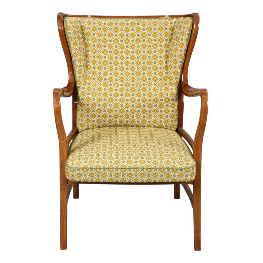 Dansk design. Lænestol af bøgetræ, 1940'erne.