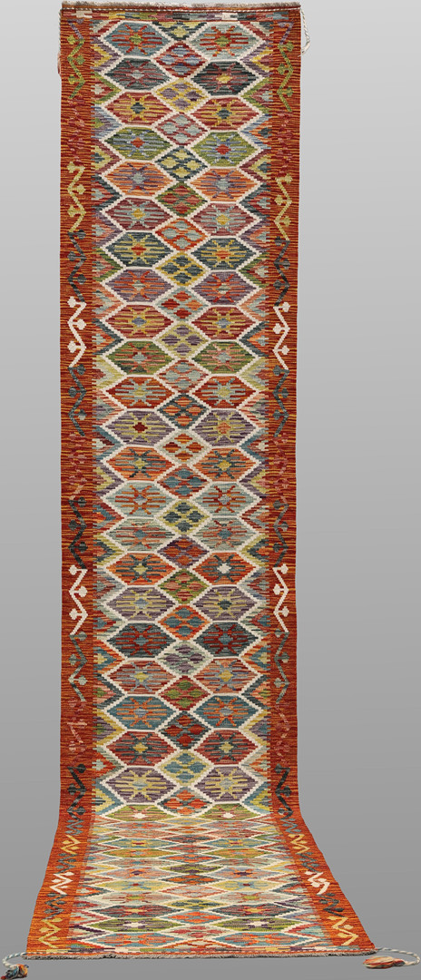 ORIENTMATTA, kelim, klassisk design gallerimodell, ca 490 x 81 cm.