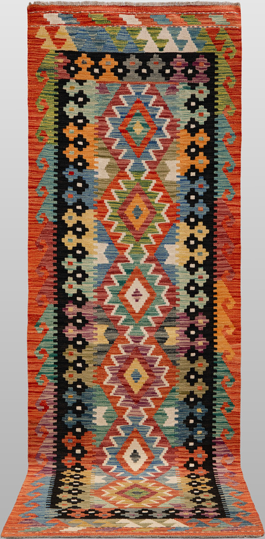 ORIENTMATTA, kelim, klassisk design gallerimodell, ca 237 x 82 cm.