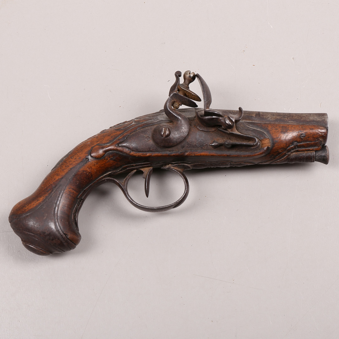 FLINTLÅSPISTOL, Frankrike/Tyskland, 1700-tal.