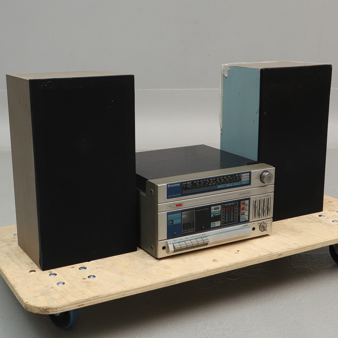 STEREO och HÖGTALARE, 3 delar, Silver SS93L och Linkopia, 1900-talets andra hälft.