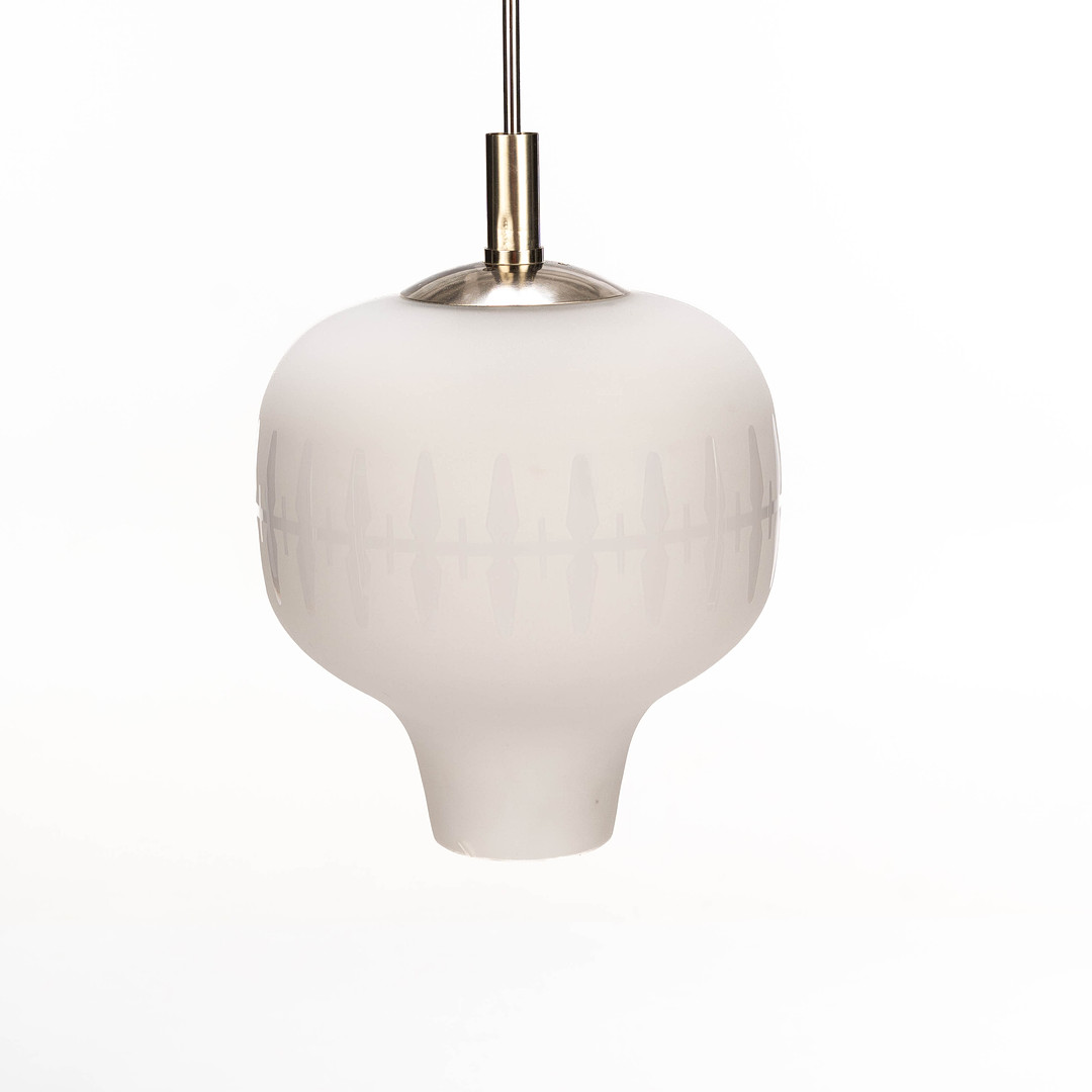 Taklampa, Glas, Metall, 1940-tal (Mindre nagg).