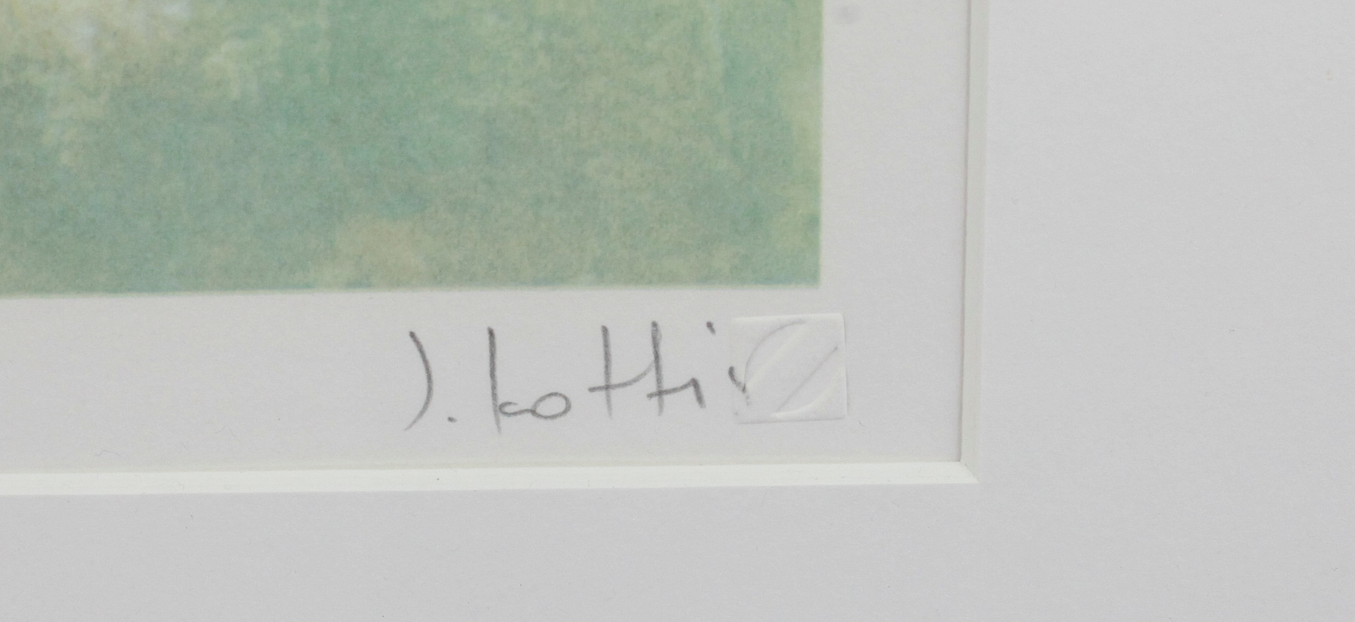 YIANNIS KOTTIS. Litografi, 43/185, cykel under citronträd, signerad.