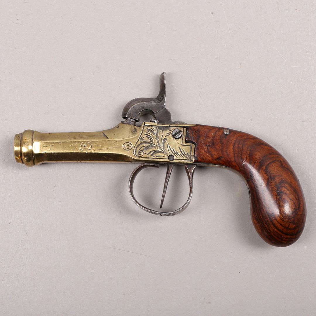 SLAGLÅSPISTOL, fickmodell, ELG, Belgien, 1800-tal.