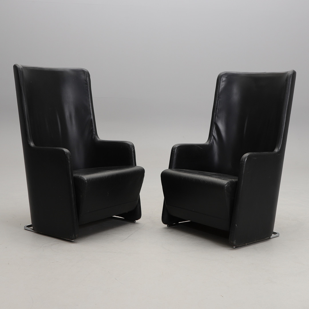 BÖRGE LINDAU & BO LINDEKRANTZ. Fåtöljer, 1 par "Solo XL", Lammhults, formgivna 1983.