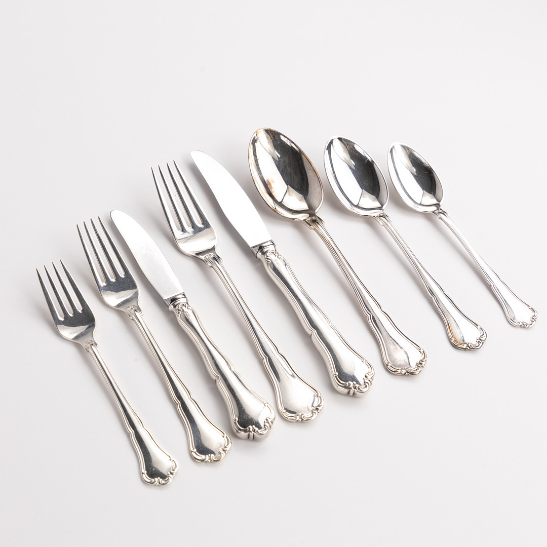 BESTICKUPPSÄTTNING. 94 delar, nysilver, Raadvad, Danmark.