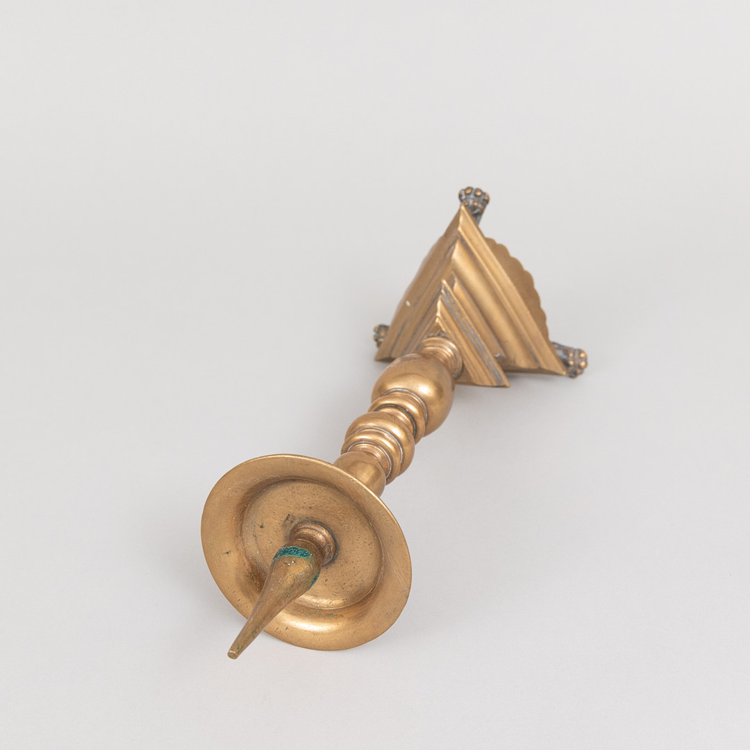 ALTARSTAKE, mässing senbarock, 1700-tal.