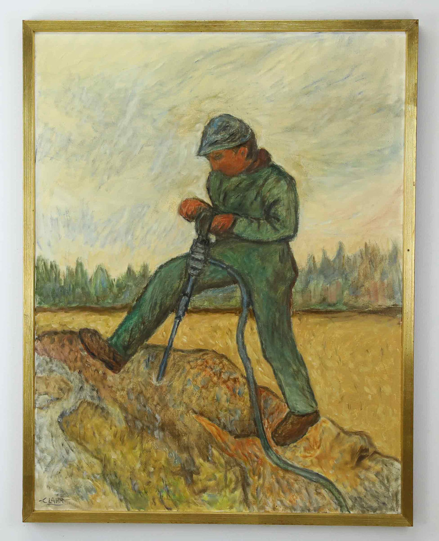 EMIL CLAHR (1905-1983). Olja på duk, "Borrare", signerad.