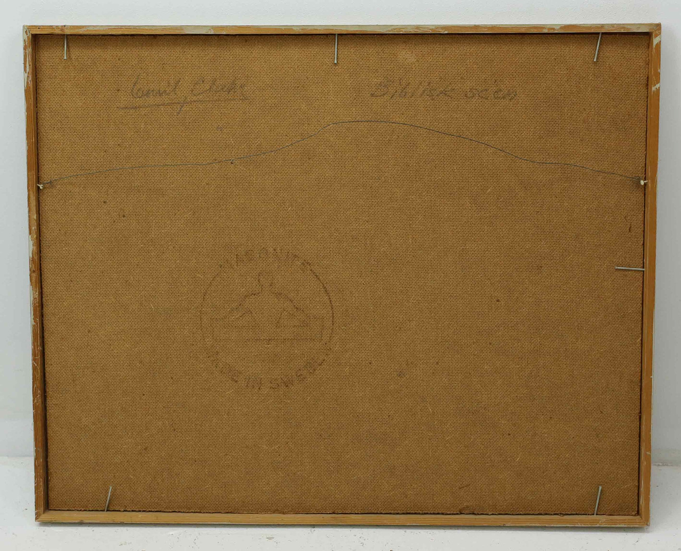 EMIL CLAHR (1905-1983). Olja på pannå, abstrakt, signerad.