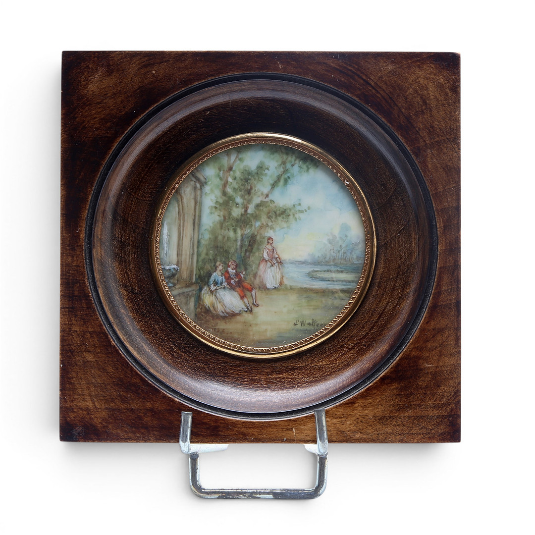 FRENCH SCHOOL, EARLY 20TH CENTURY. Girl with a Pearl Earring and a Gallant scene.
