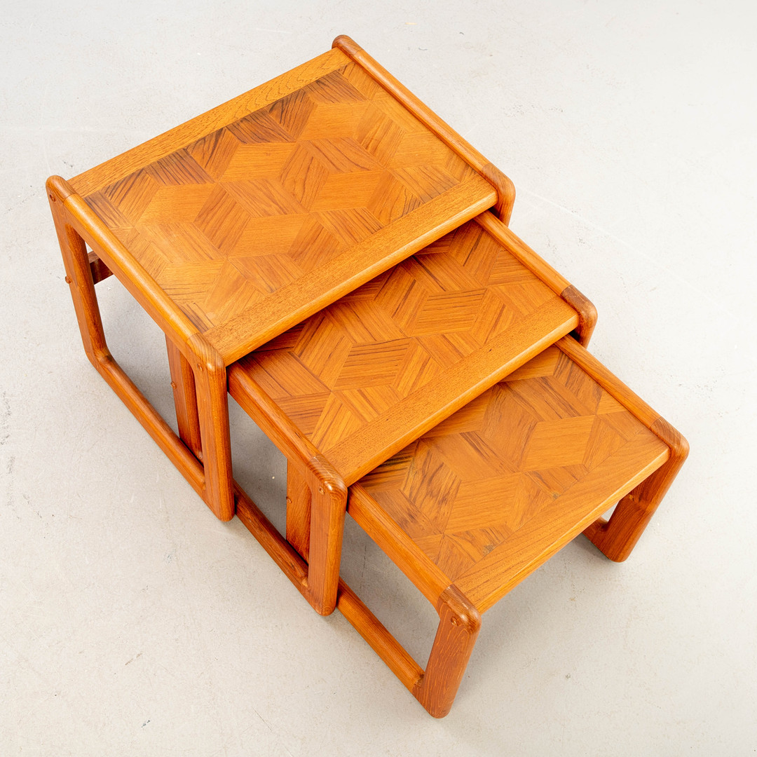 Teak Satztische, Dänemark, 1960er Jahre (3).