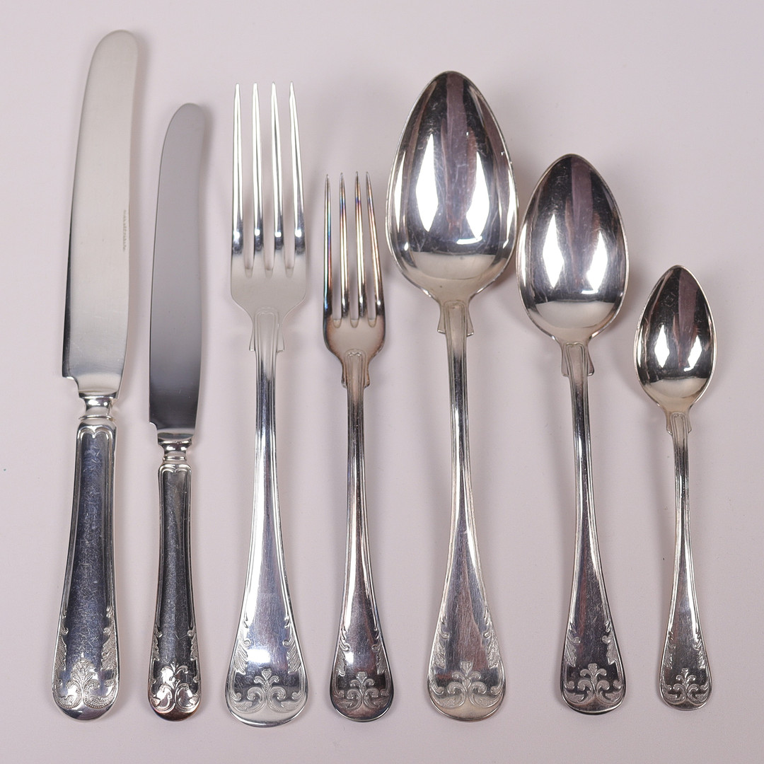 BESTICK, "Gammal fransk", nysilver, 44 st.