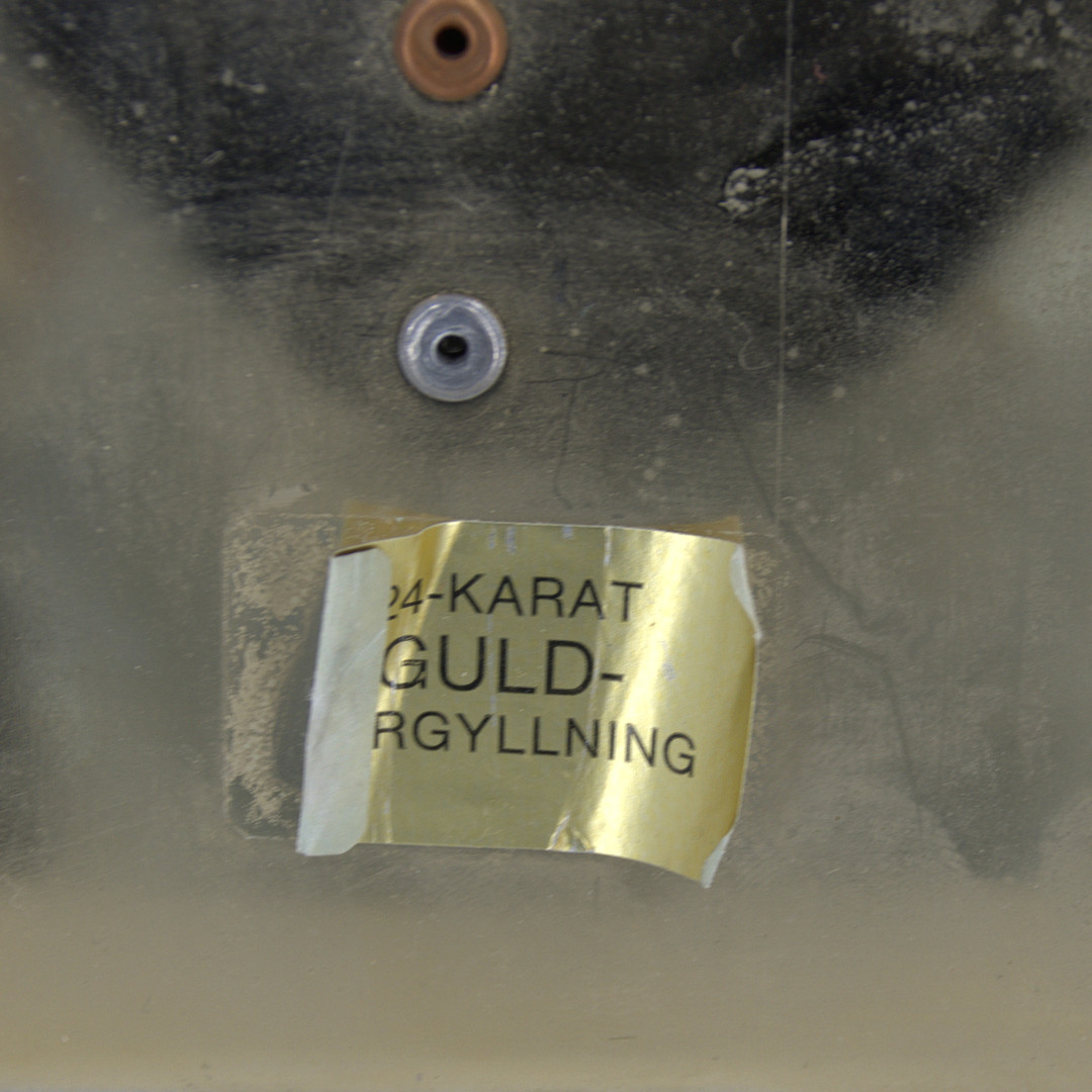 BADRUMSBELYSNING, vägglampa, modell 6475, guldpläterad, Boréns, Borås.