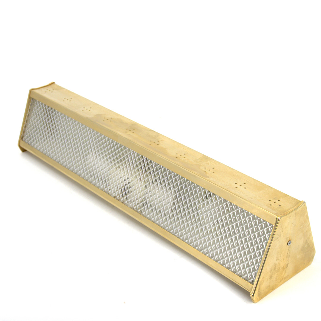 BADRUMSBELYSNING, vägglampa, modell 6475, guldpläterad, Boréns, Borås.