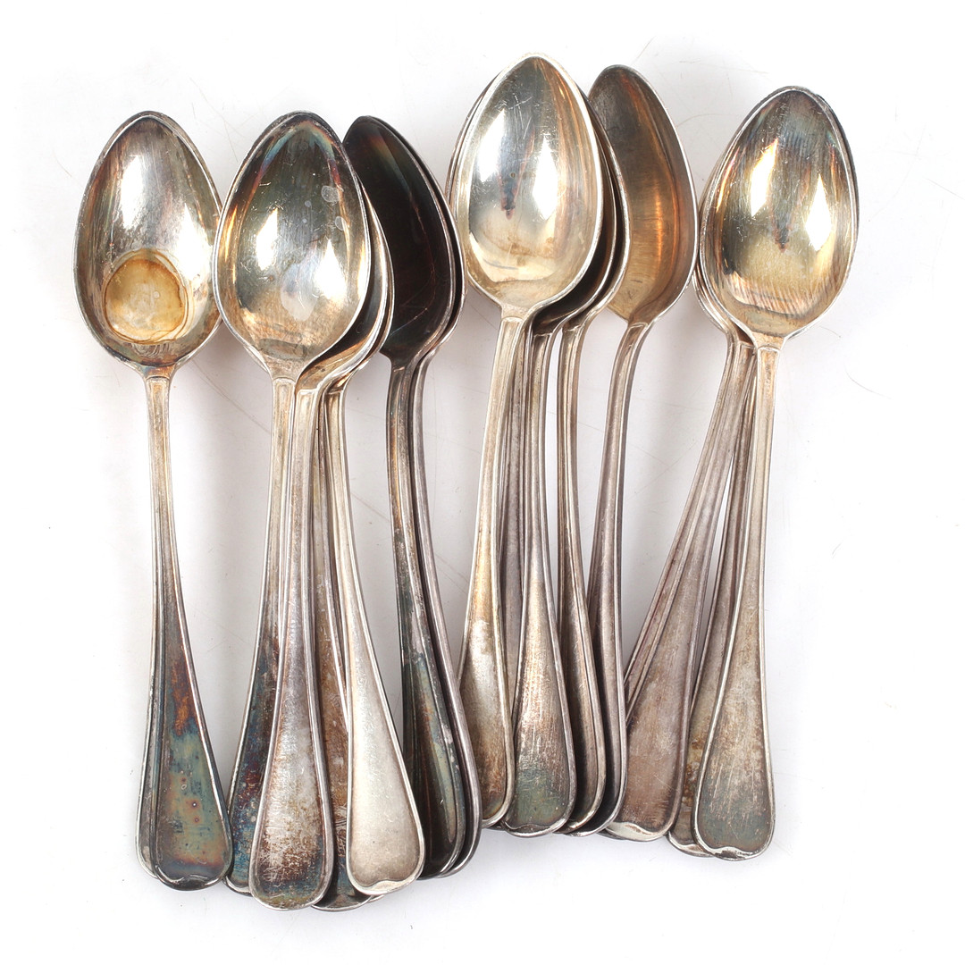 KAFFESKEDAR, 18 st, silver, CGH, 1950-tal. Vikt 208 gram.