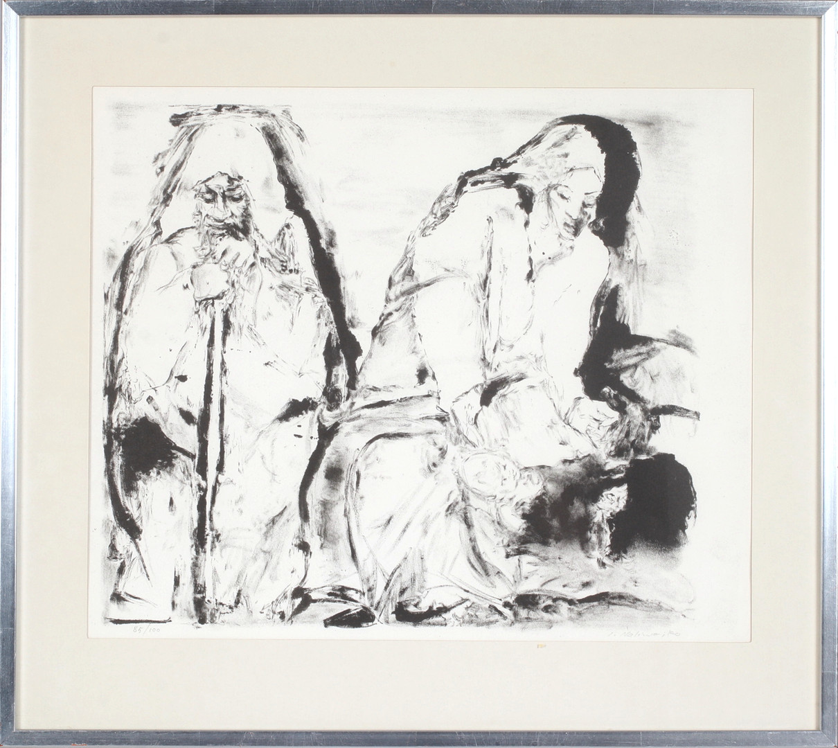JAN NALIWAJKO. Figurkomposition, litografi, signerad 85/100.