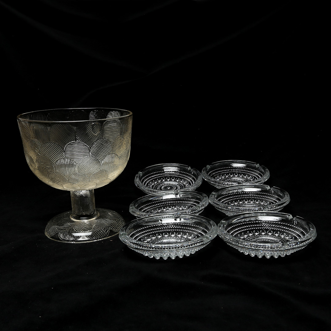 POKAL och ASKFAT 6 st, glas, Finland.