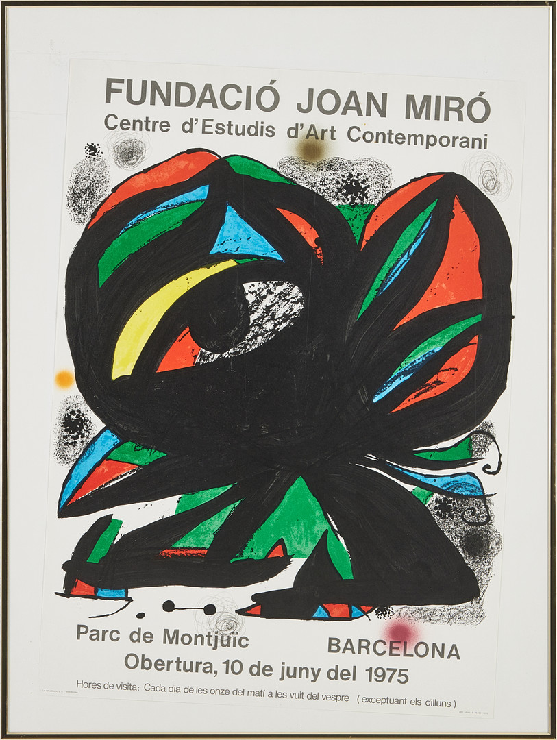 JOAN MIRÓ. Fundació Joan Miró, Utställningsaffisch, Barcelona, 1975.