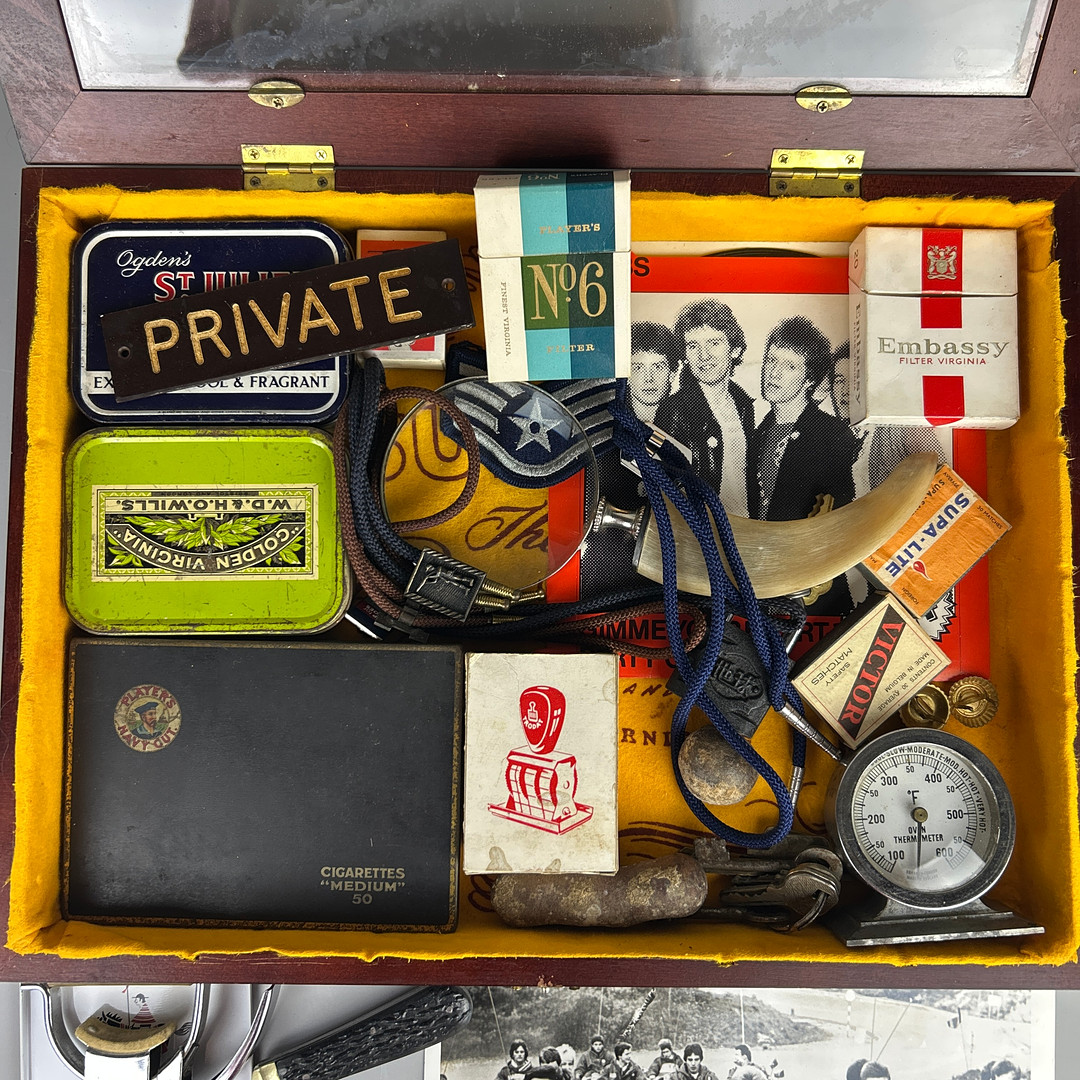 DISPLAY CASE AND CONTENTS.