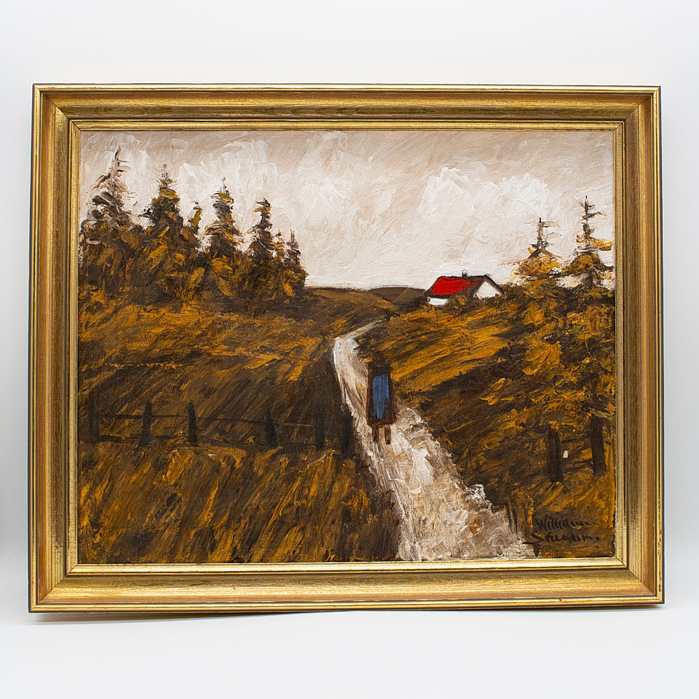 WILLIAM SÖRENSEN. GEMÄLDE, ÖL AUF LEINWAND, UNTEN RECHTS SIGNIERT MIT „WILLIAM SÖRENSEN“.