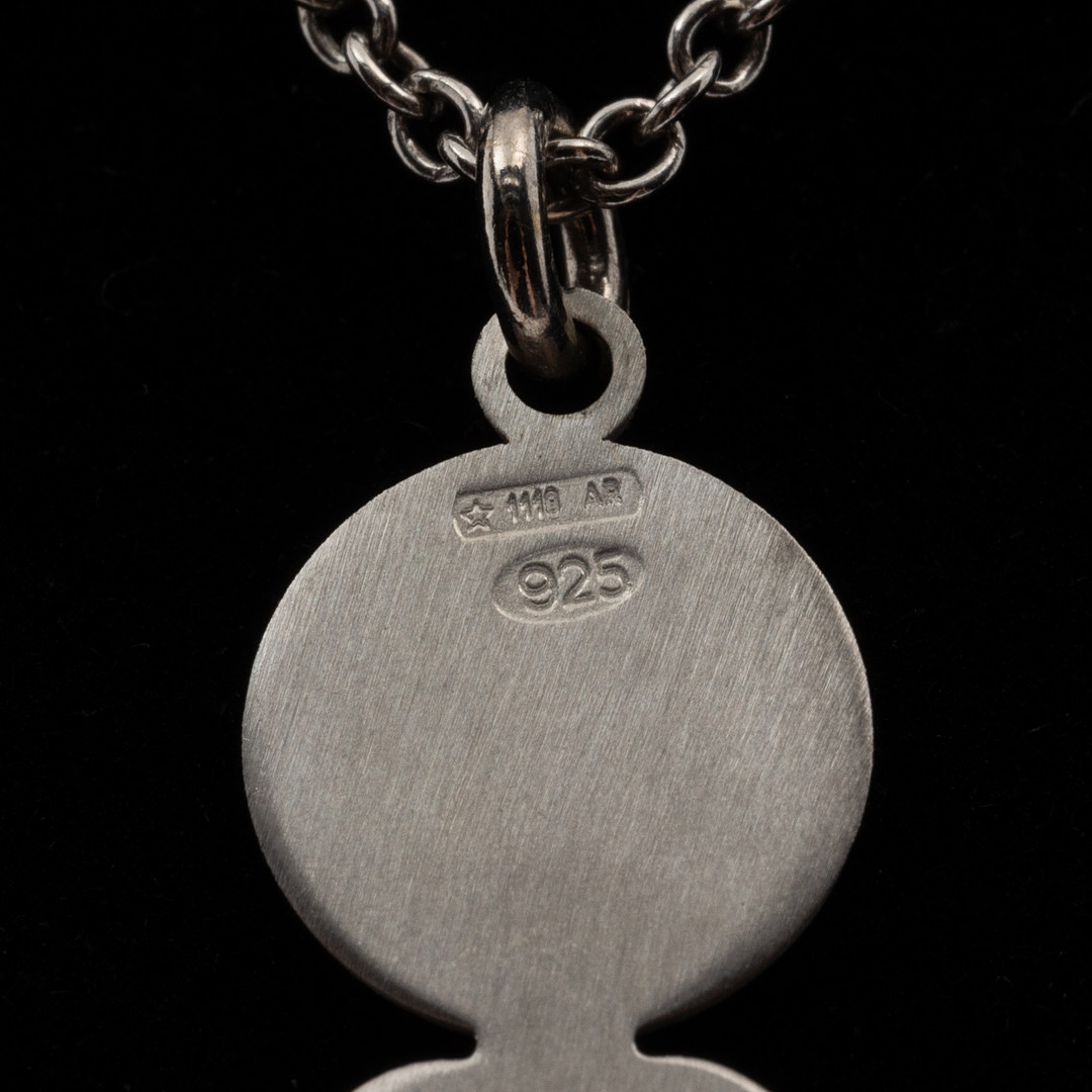 COLLIER med hänge, Sterlingsilver, Italien.
