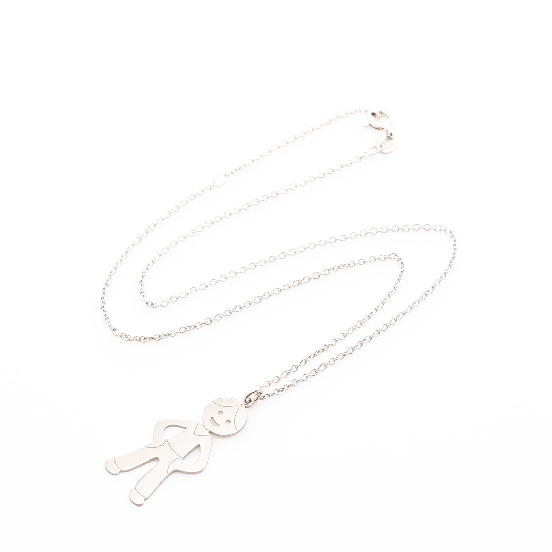 COLLIER med hänge, Sterlingsilver, Italien.