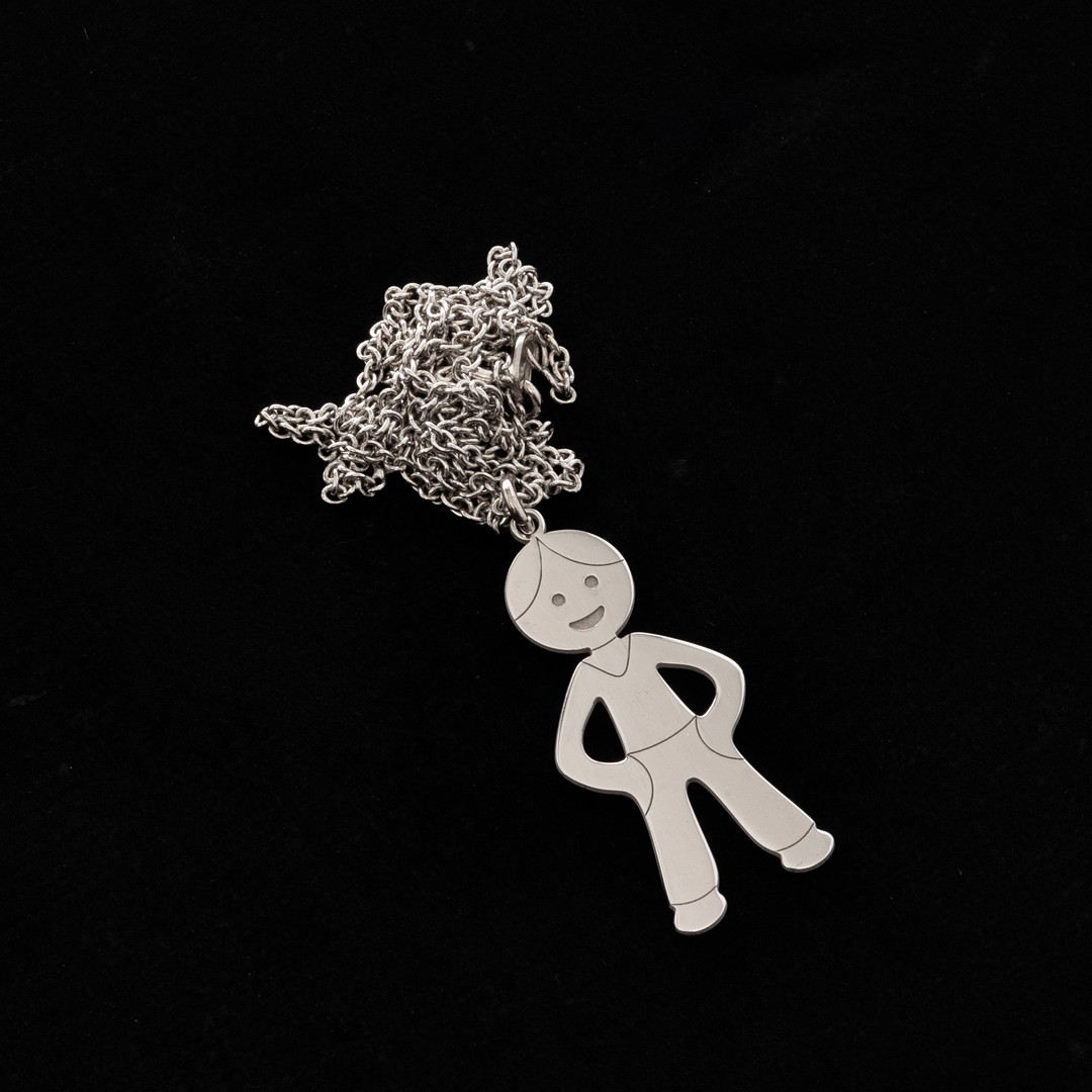 COLLIER med hänge, Sterlingsilver, Italien.