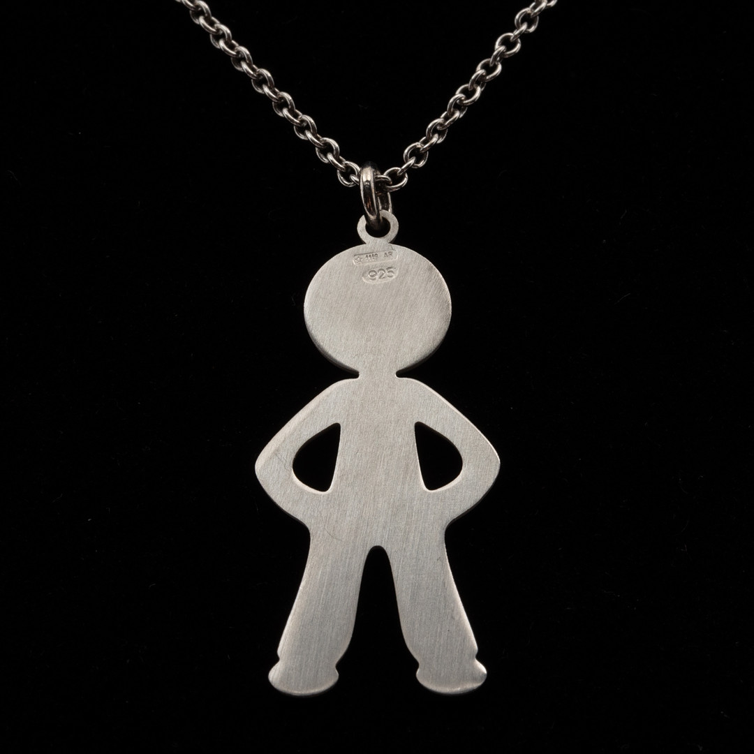 COLLIER med hänge, Sterlingsilver, Italien.