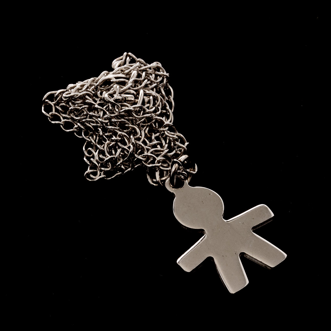 COLLIER med hänge, Sterlingsilver, Italien.