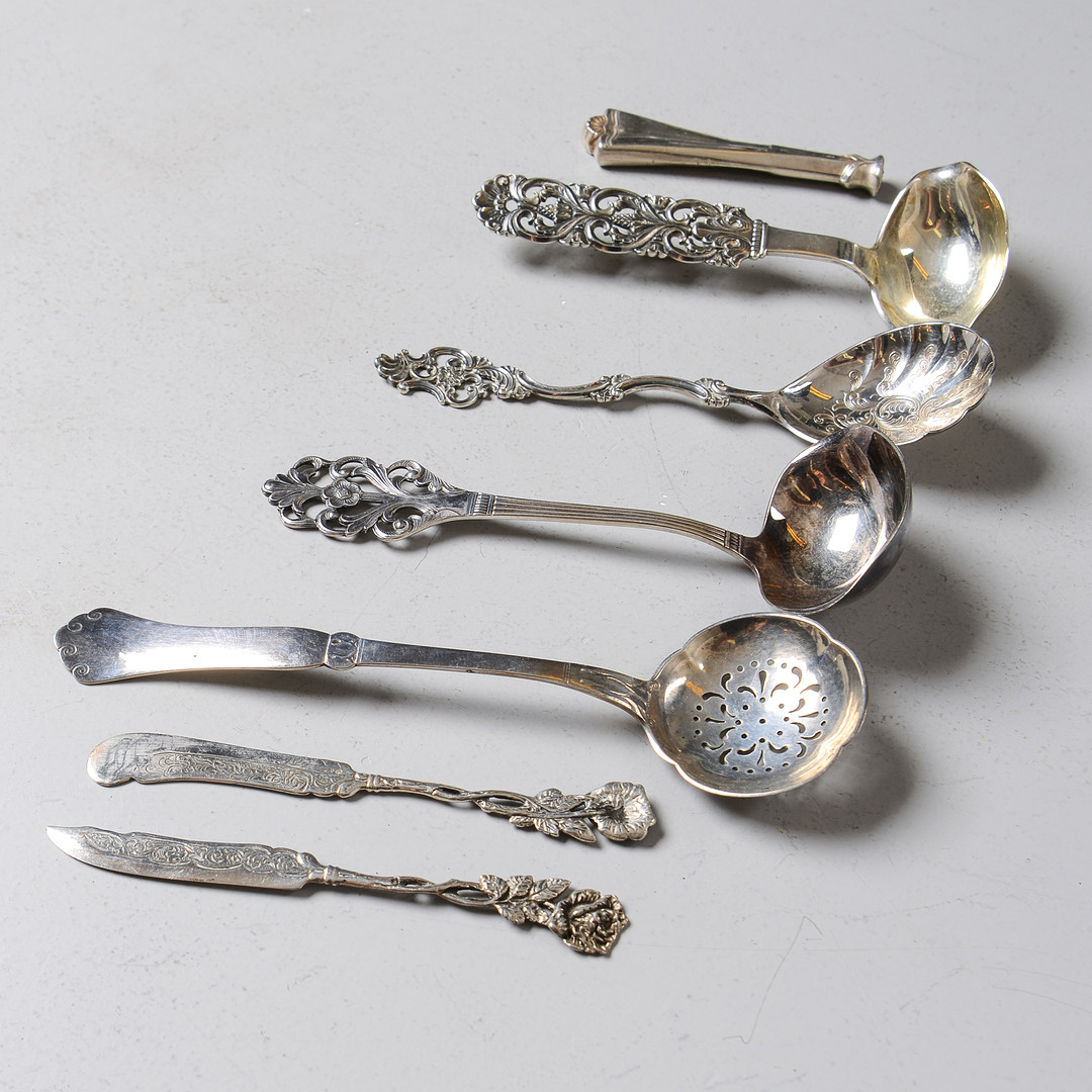 SILVERFÖREMÅL, 7 delar, 255 gram.