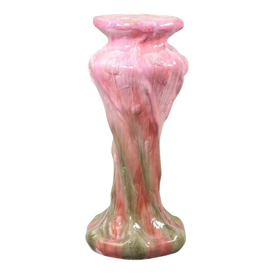 Art nouveau blomsterpiedestal af fajance, ca. år 1900.