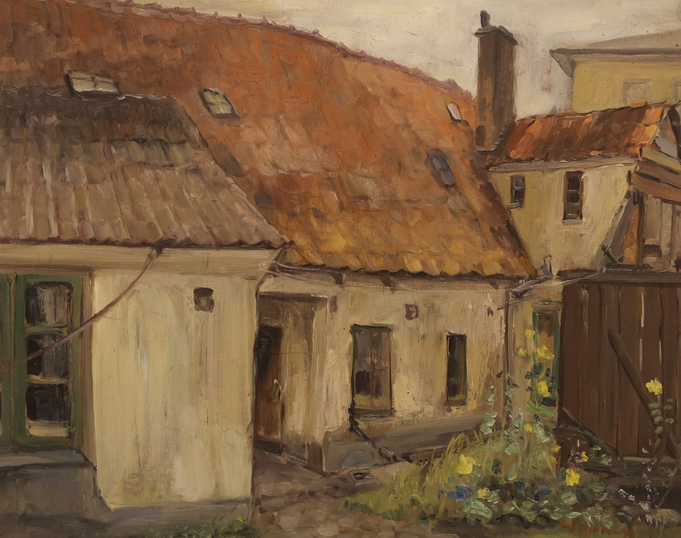 ANDERS OLSSON. INNERGÅRD, OLJA PÅ PANNÅ.