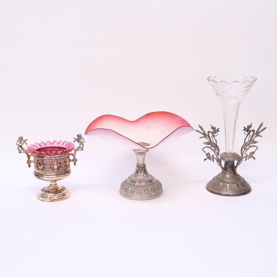 NYSILVER MED GLAS, TRE DELAR.