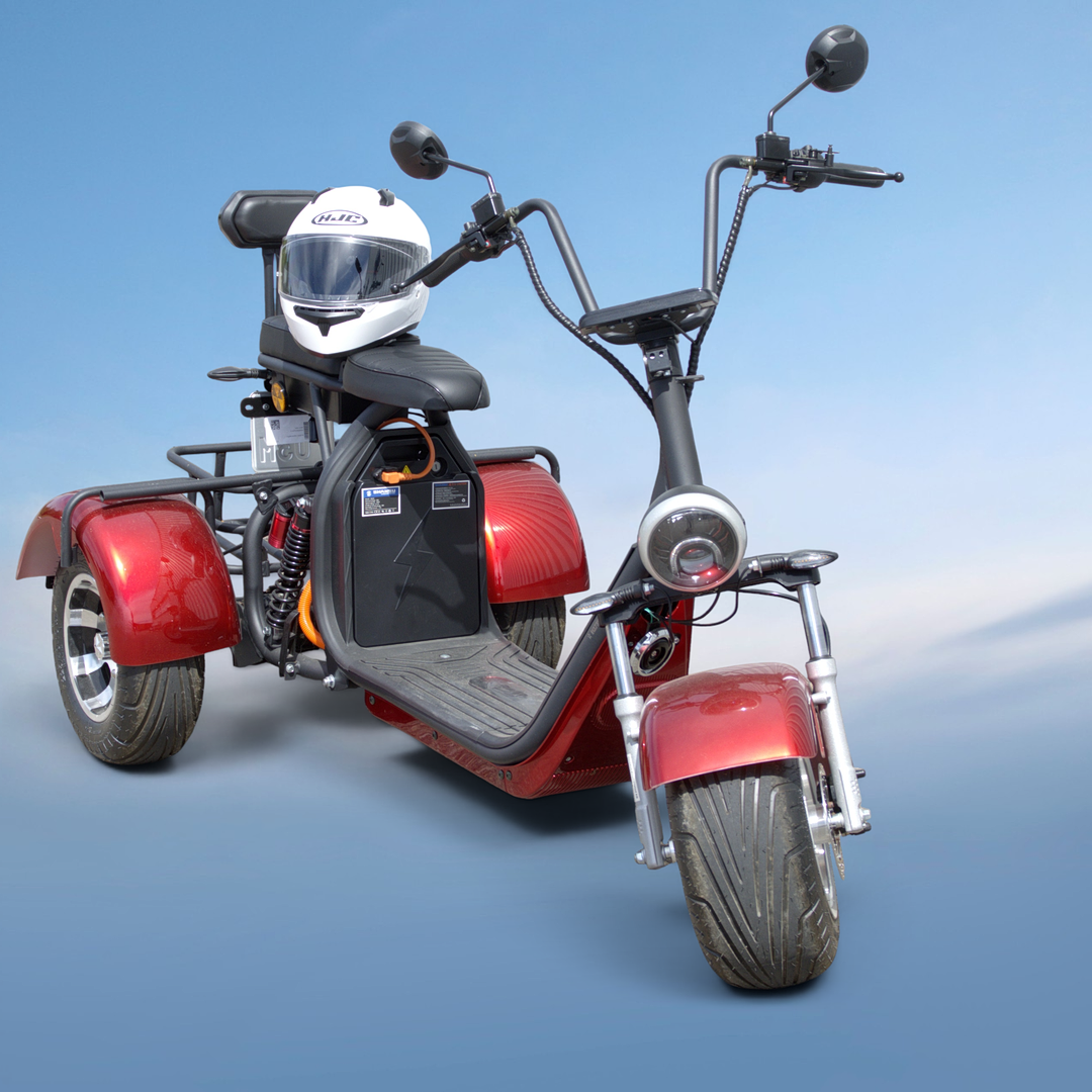ELSCOTER/EU-moped, 3-hjuling, Shansu Electric Scooter, inkl, hjälm, Kina, 2024.