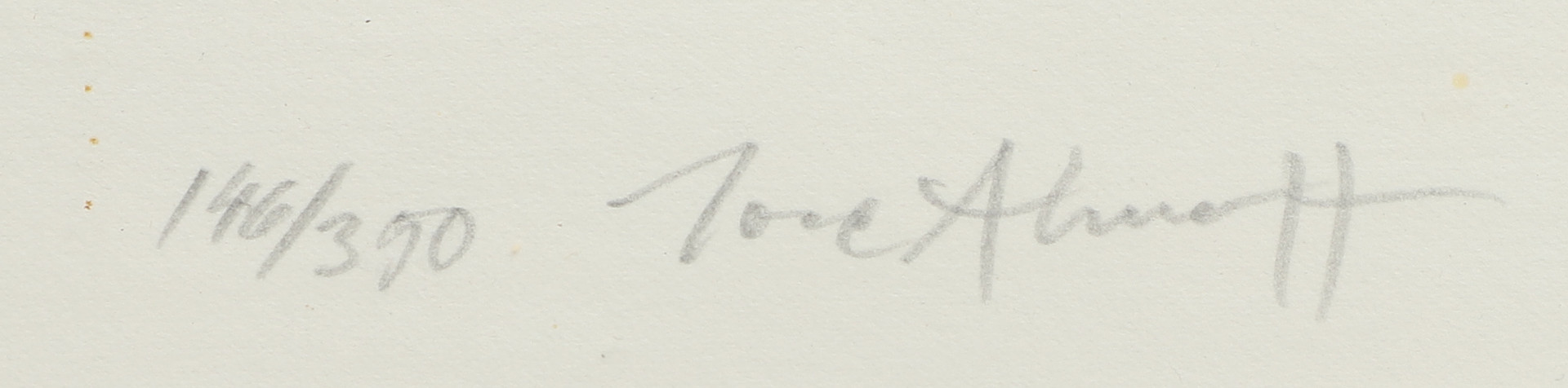 TORE  AHNOFF. Litografi, "Får", signerad, numrerad 146/390.