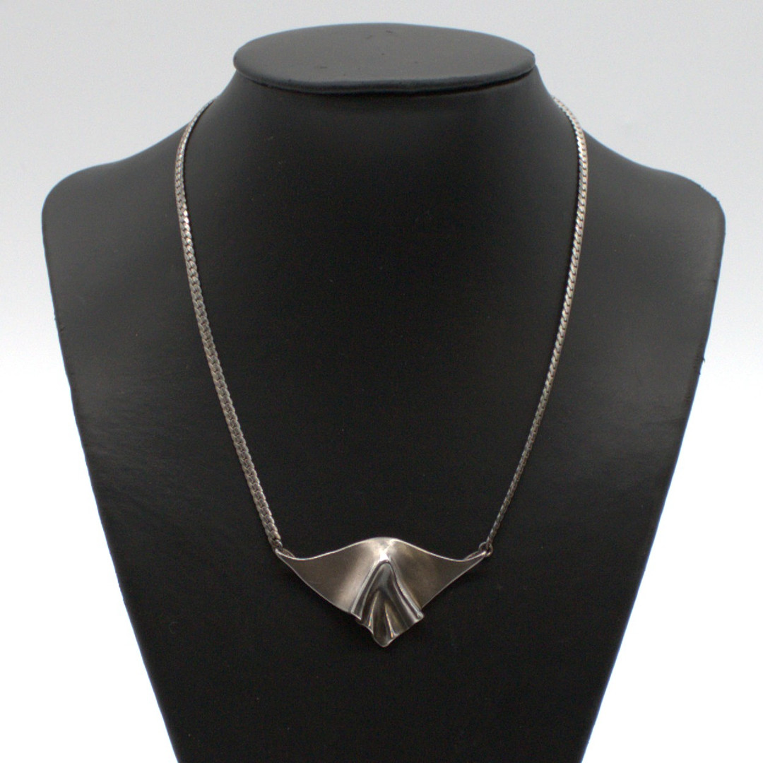 DESIGNER COLLIER DÄNISCHER MODERNISMUS. SILBER PUNZE.