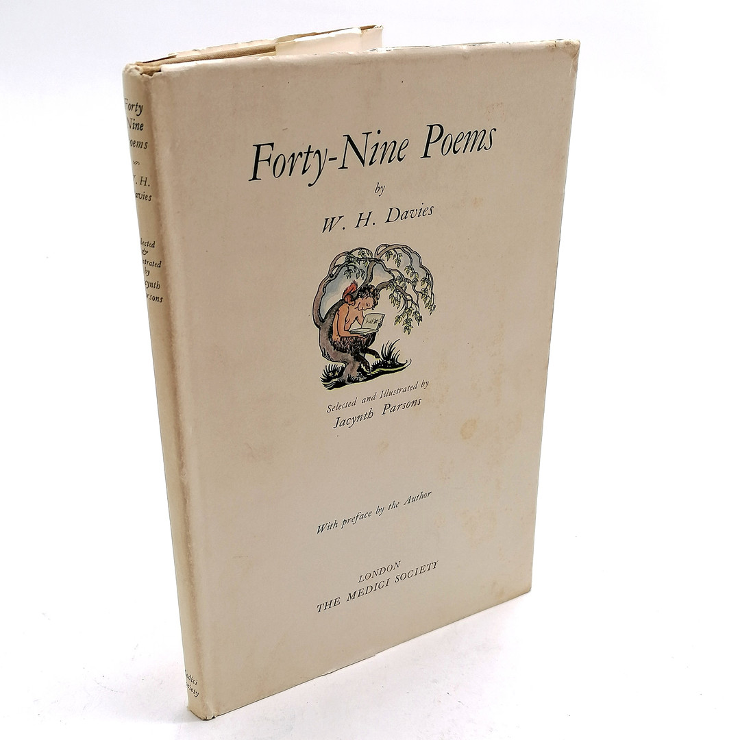 1928 BOOK -'FORTY-NINE POEMS' BY WILLIAM HENRY DAVIES.