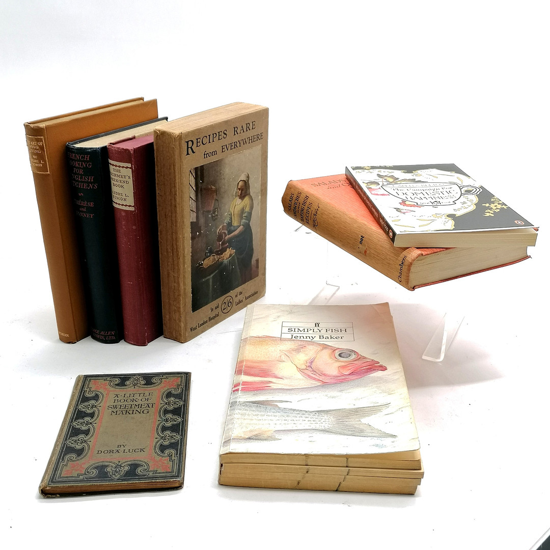 8 X COOKERY BOOKS INC A LITTLE BOOK OF SWEETMEAT MAKING BY DORA LUCK.
