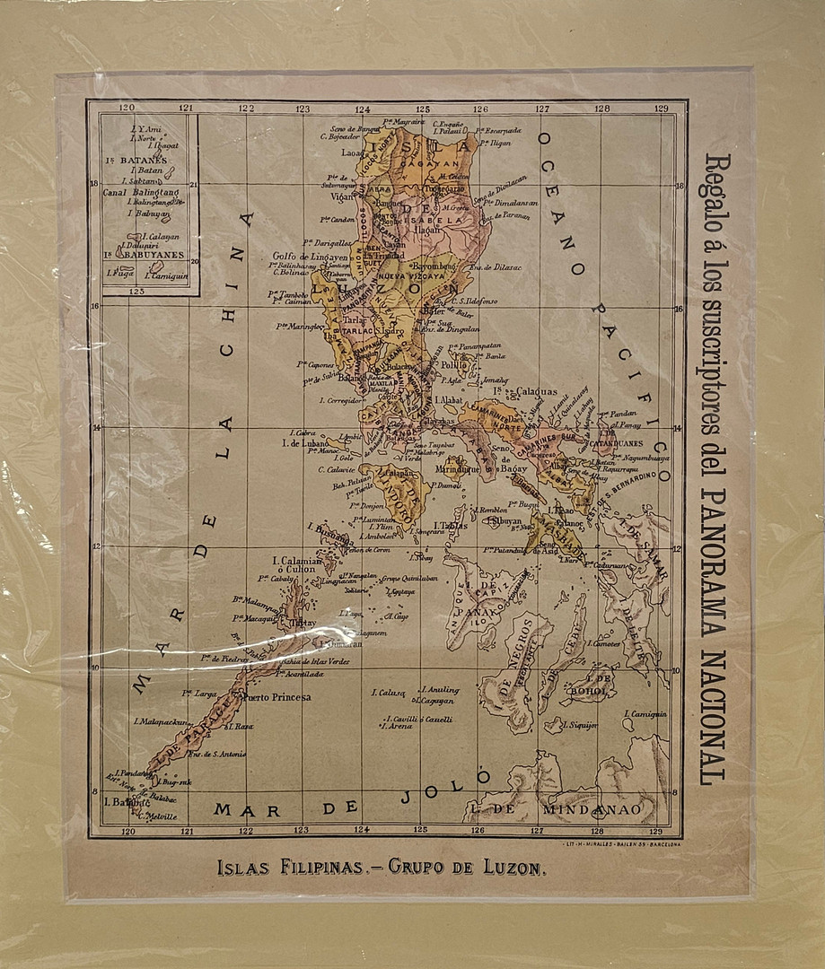 Mapa de las islas Filipinas.