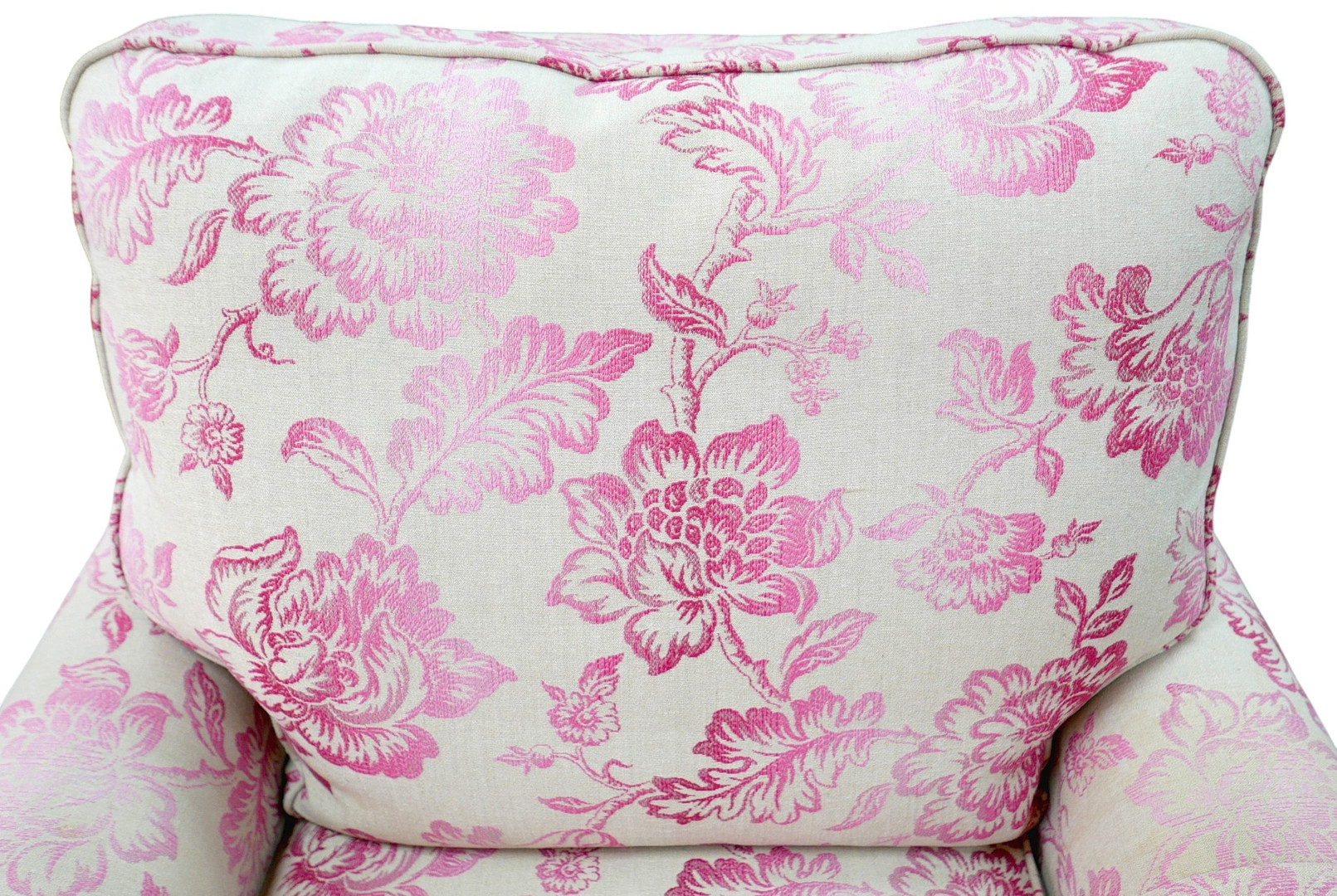 A 20TH CENTURY RECTANGULAR BACKED ARMCHAIR.