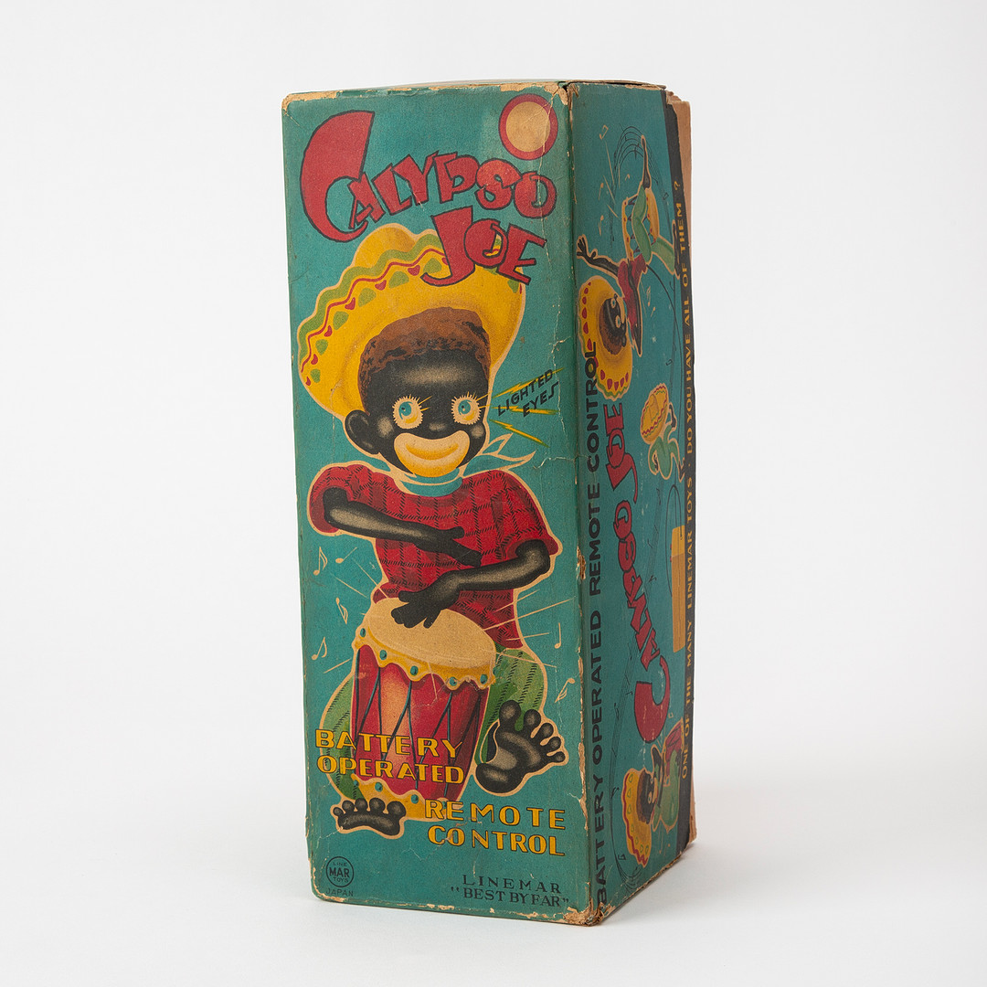 LINEMAR. "Calypso Joe", fjärrstyrd plåtleksak, Japan, 1950-tal.
