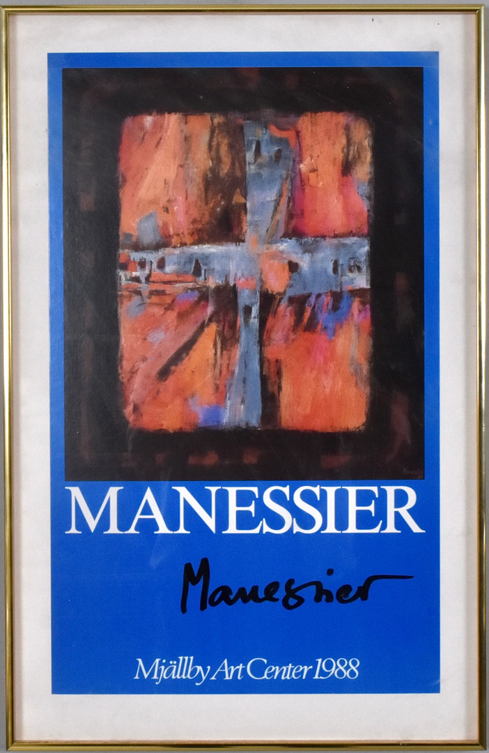 ALFRED MANESSIER. Utställningsaffisch, offsettryck.