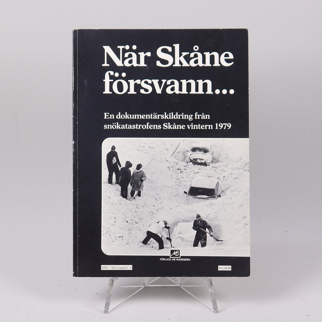 NÄR SKÅNE FÖRSVANN, en dokumentärskildring från snökatastrofens Skåne vintern 1979 av Torbjörn Andersson & Lars Fredell & Per Lindström.