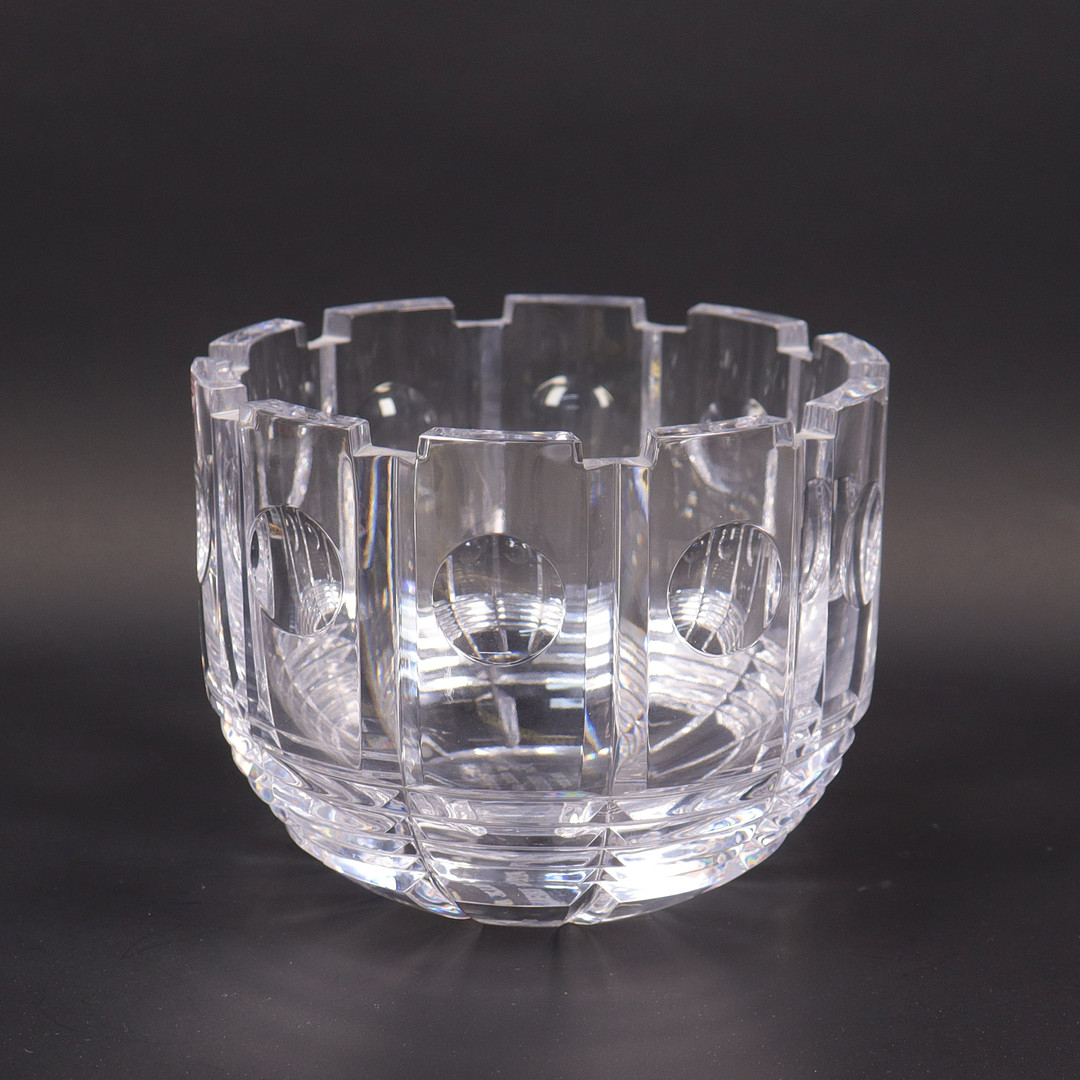 OLLE ALBERIUS. skål i glas, Orrefors.