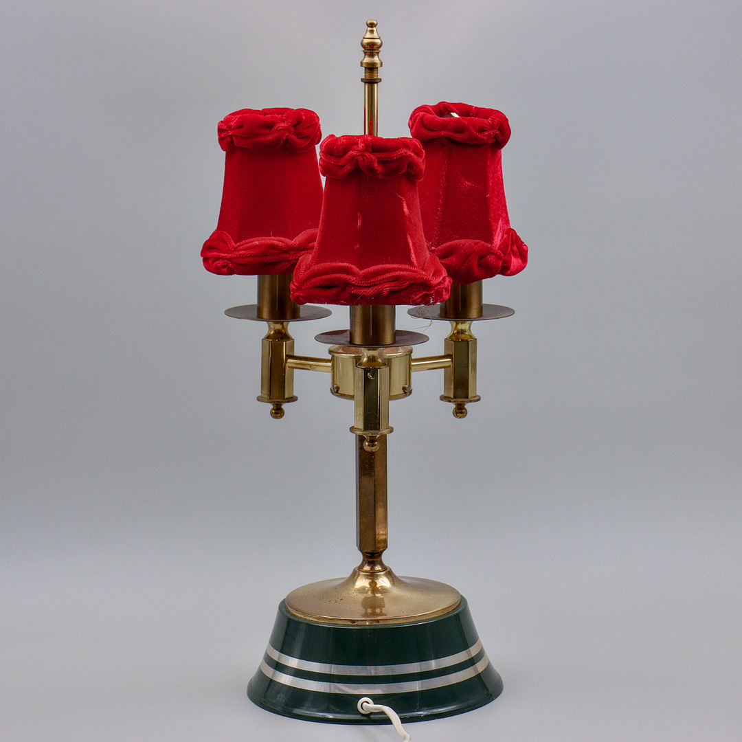 TREGRENAD BORDSLAMPA "BOUILOTTE", ÖIA, ÖRSJÖ BELYSNING, 1900-TALETS ANDRA HÄLFT.
