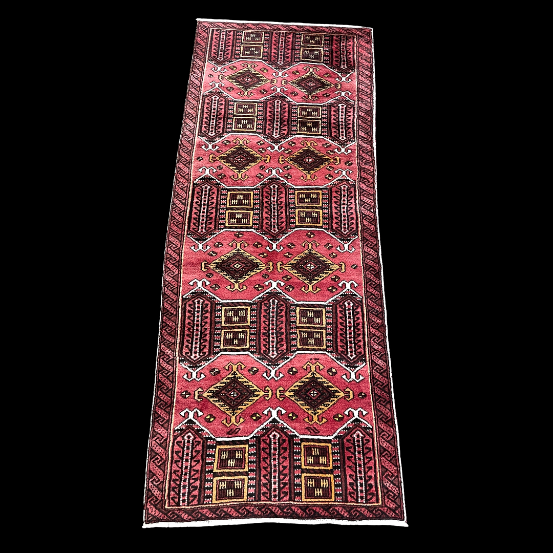 GALLERIMATTA, orientalisk, ull, mått ca 248 x 98 cm.