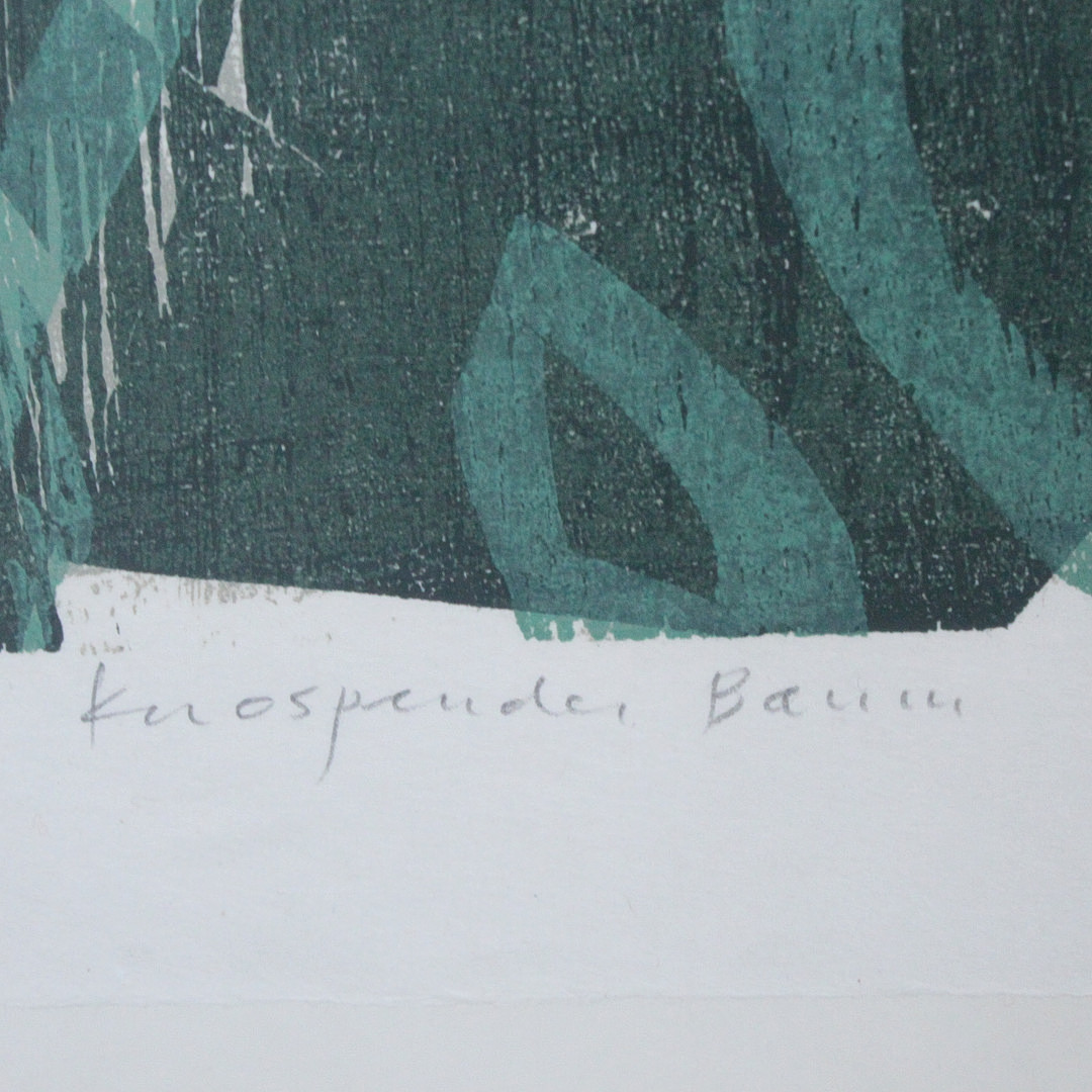 ANDREAS FELGER (1935). Farbholzschnitt 'Knospender Baum', signiert, EA, (1979).
